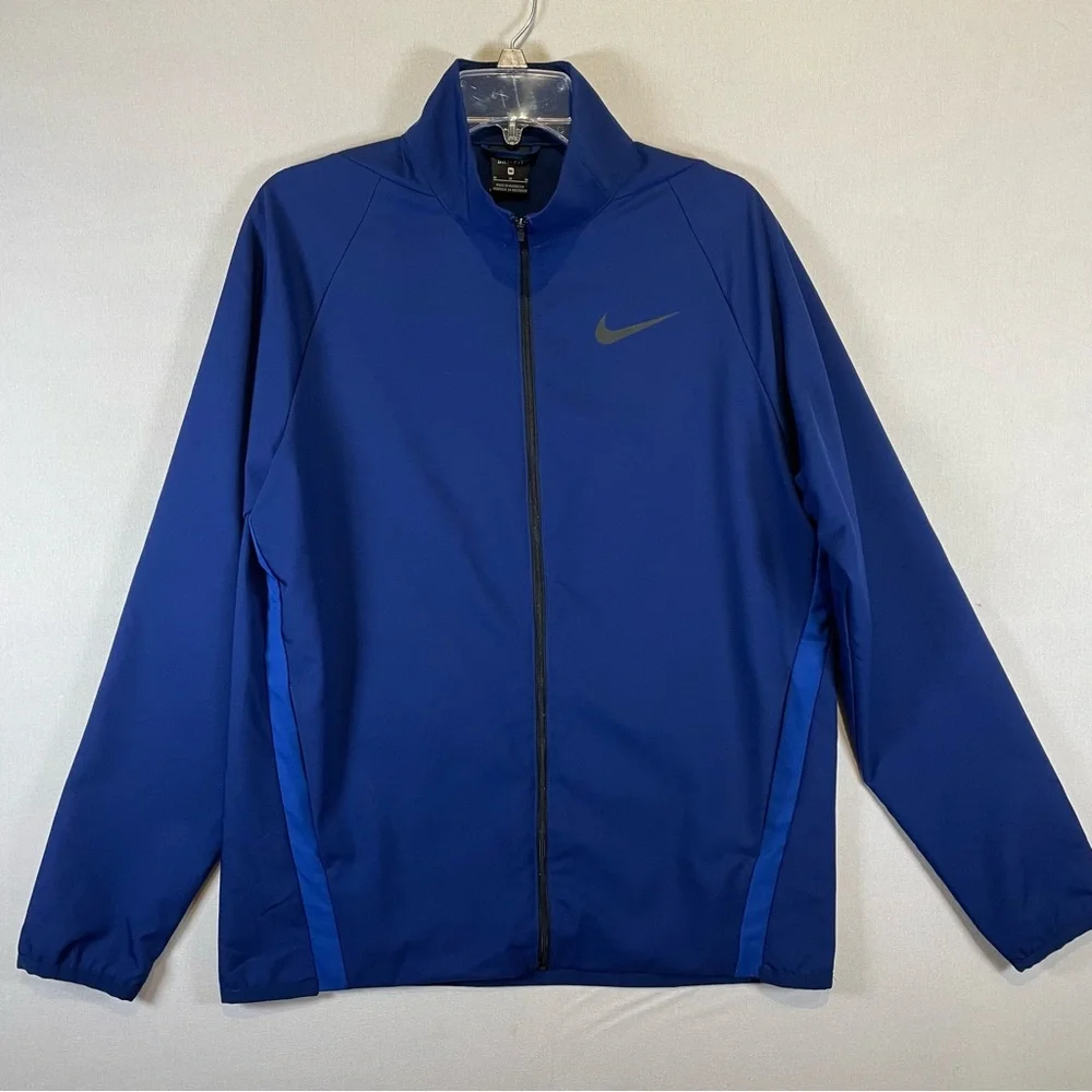 Nike Dri-FIT Jacket Men’s Medium Blue Full Zip Lightweight Golf Windbreaker